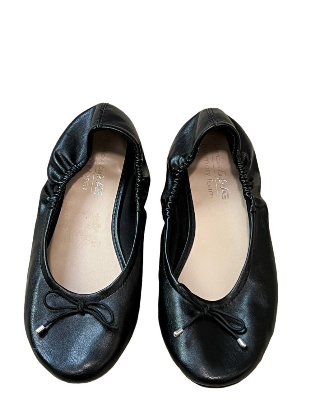 American Eagle Sz 2Y Black Memory Foam Ballet Flat Girls Shoes